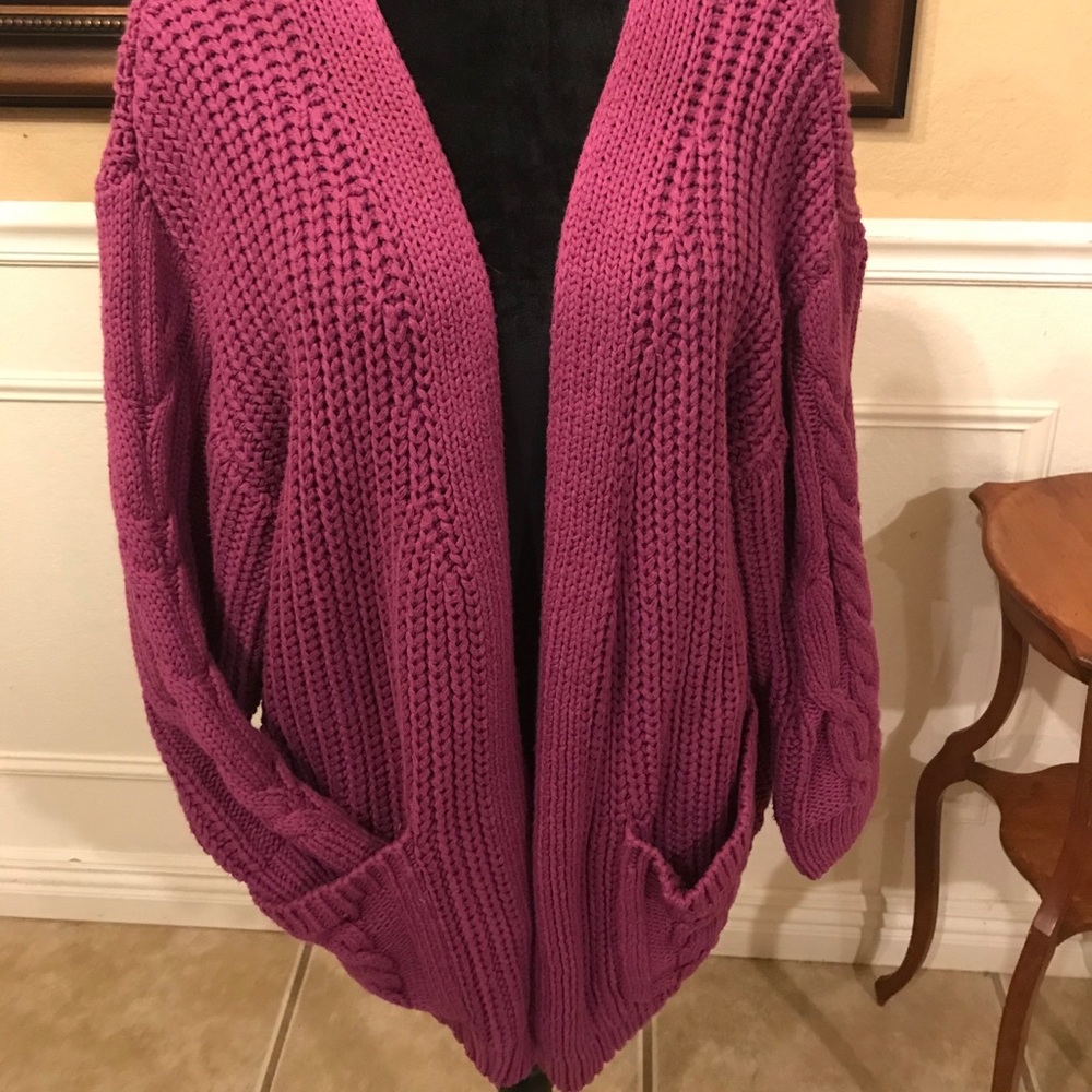 Women’s Cherry On Boutique Mauve Cardigan Size S/M
